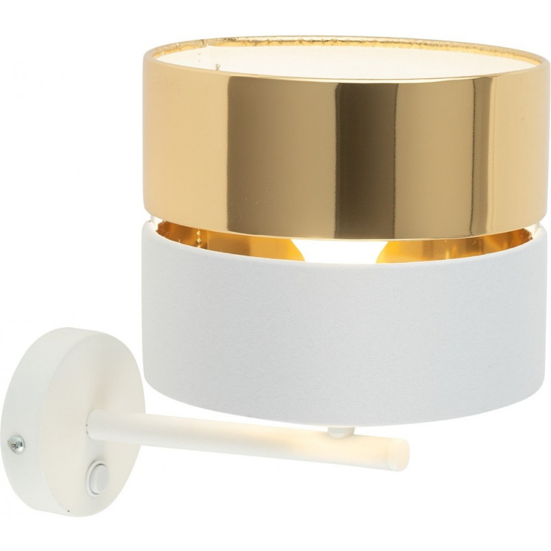 Kinkiet z abażurem Hilton złoty / biały TK Lighting