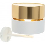 Kinkiet z abażurem Hilton złoty / biały TK Lighting