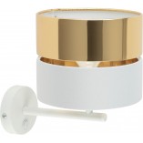 Kinkiet z abażurem Hilton złoty / biały TK Lighting