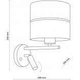 Kinkiet Hilton II LED złoty/biały - TK Lighting | Eleganckie oświetlenie