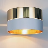 Lampa wisząca glamour z abażurem Hilton 50cm złoty / biały TK Lighting