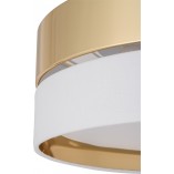 Plafon sufitowy glamour Hilton 45cm złoty z białym TK Lighting