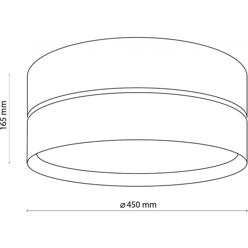 Plafon sufitowy glamour Hilton 45cm złoty z białym TK Lighting