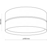 Plafon sufitowy glamour Hilton 45cm złoty z białym TK Lighting
