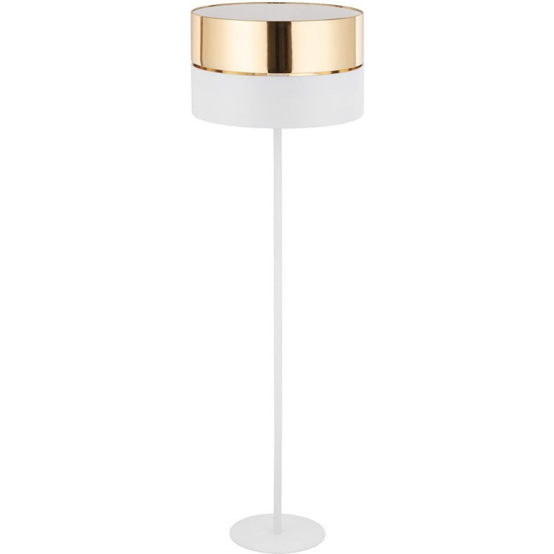 Lampa podłogowa Hilton złota z abażurem | TK Lighting
