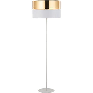 Lampa podłogowa Hilton złota z abażurem | TK Lighting