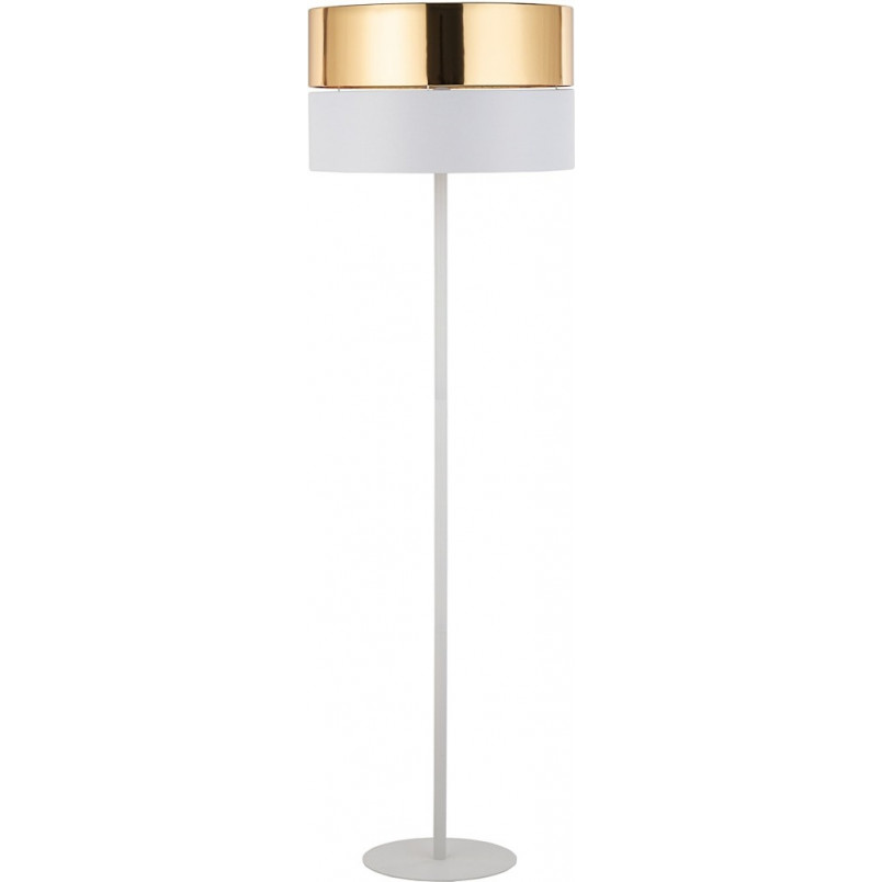 Lampa podłogowa Hilton złota z abażurem | TK Lighting