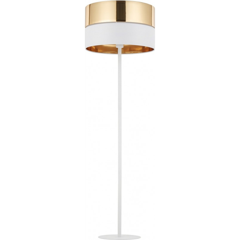 Lampa podłogowa Hilton złota z abażurem | TK Lighting