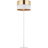 Lampa podłogowa Hilton złota z abażurem | TK Lighting