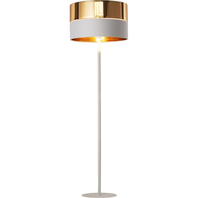 Lampa podłogowa Hilton złota z abażurem | TK Lighting