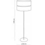 Lampa podłogowa Hilton złota z abażurem | TK Lighting