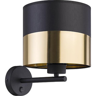 Kinkiet z włącznikiem Londyn czarno-złoty TK Lighting