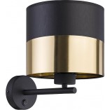 Kinkiet z włącznikiem Londyn czarno-złoty TK Lighting