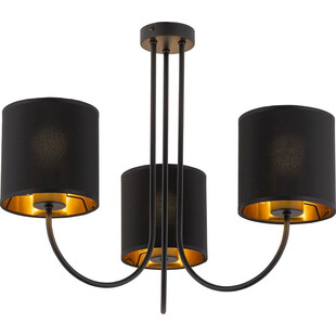 Żyrandol z abażurami Torens III 57cm czarny TK Lighting