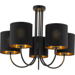 Żyrandol z abażurami Torens V 60cm czarny TK Lighting