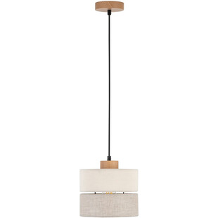 Lampa wisząca Eco | Beżowa, tkanina | TK Lighting