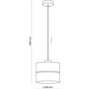 Lampa wisząca Eco | Beżowa, tkanina | TK Lighting
