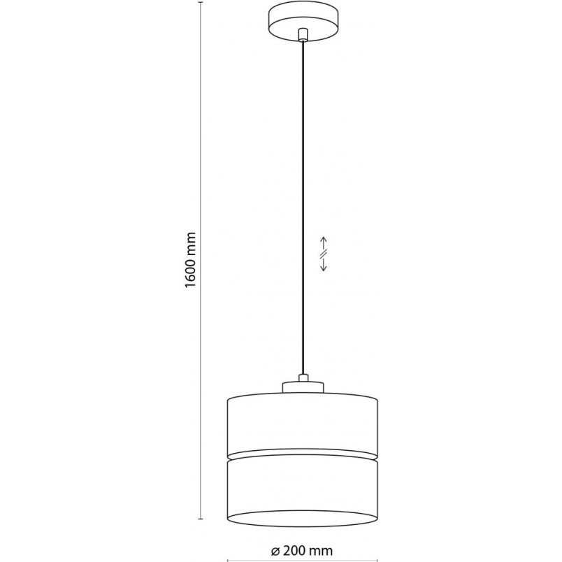 Lampa wisząca Eco | Beżowa, tkanina | TK Lighting