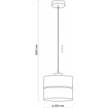 Lampa wisząca Eco | Beżowa, tkanina | TK Lighting