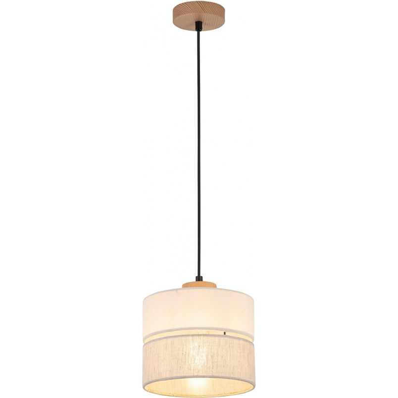 Lampa wisząca Eco | Beżowa, tkanina | TK Lighting