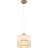 Lampa wisząca Eco | Beżowa, tkanina | TK Lighting