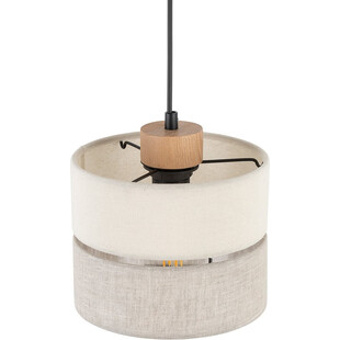 Lampa wisząca Eco | Beżowa, tkanina | TK Lighting