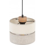 Lampa wisząca Eco | Beżowa, tkanina | TK Lighting