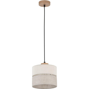 Lampa wisząca z abażurem Eco 20cm szaro-beżowa TK Lighting
