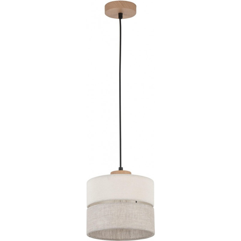 Lampa wisząca Eco | Beżowa, tkanina | TK Lighting