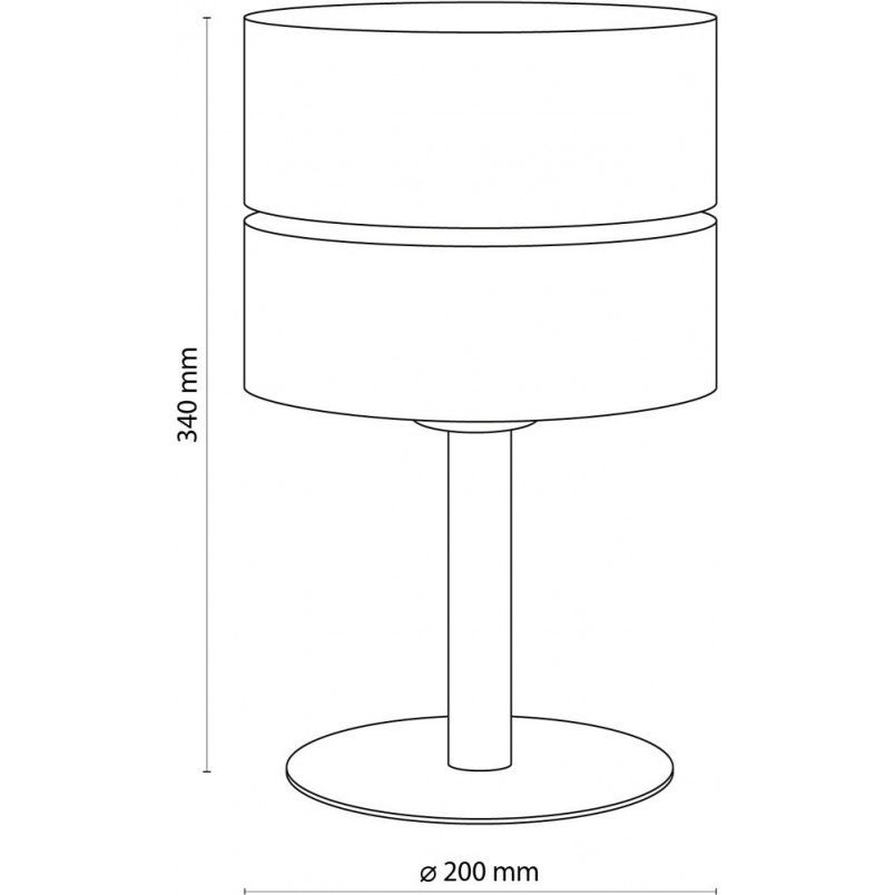 Lampka nocna szaro-beżowa TK Lighting - Rustykalny design