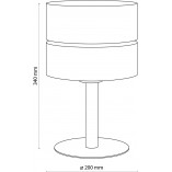 Lampka nocna szaro-beżowa TK Lighting - Rustykalny design