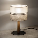 Lampka nocna szaro-beżowa TK Lighting - Rustykalny design
