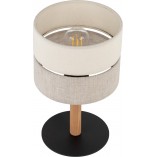 Lampka nocna szaro-beżowa TK Lighting - Rustykalny design