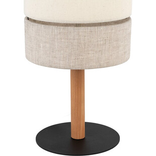 Lampka nocna szaro-beżowa TK Lighting - Rustykalny design