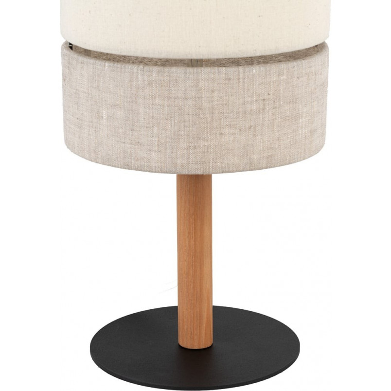 Lampka nocna szaro-beżowa TK Lighting - Rustykalny design