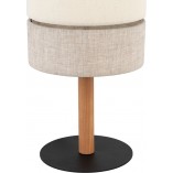 Lampka nocna szaro-beżowa TK Lighting - Rustykalny design