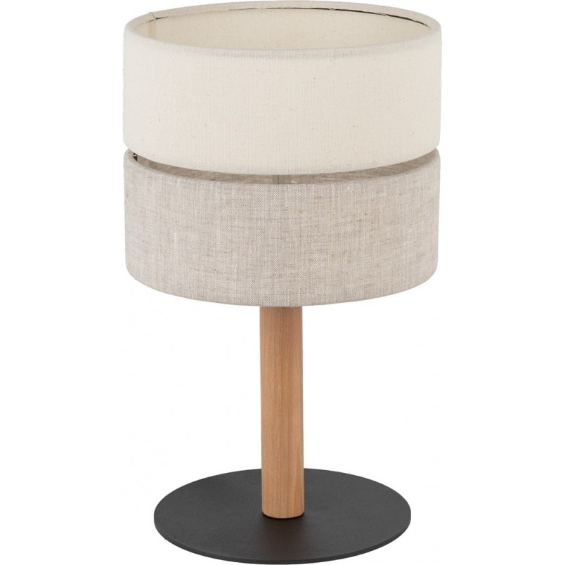 Lampka nocna szaro-beżowa TK Lighting - Rustykalny design