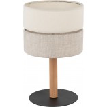 Lampka nocna szaro-beżowa TK Lighting - Rustykalny design