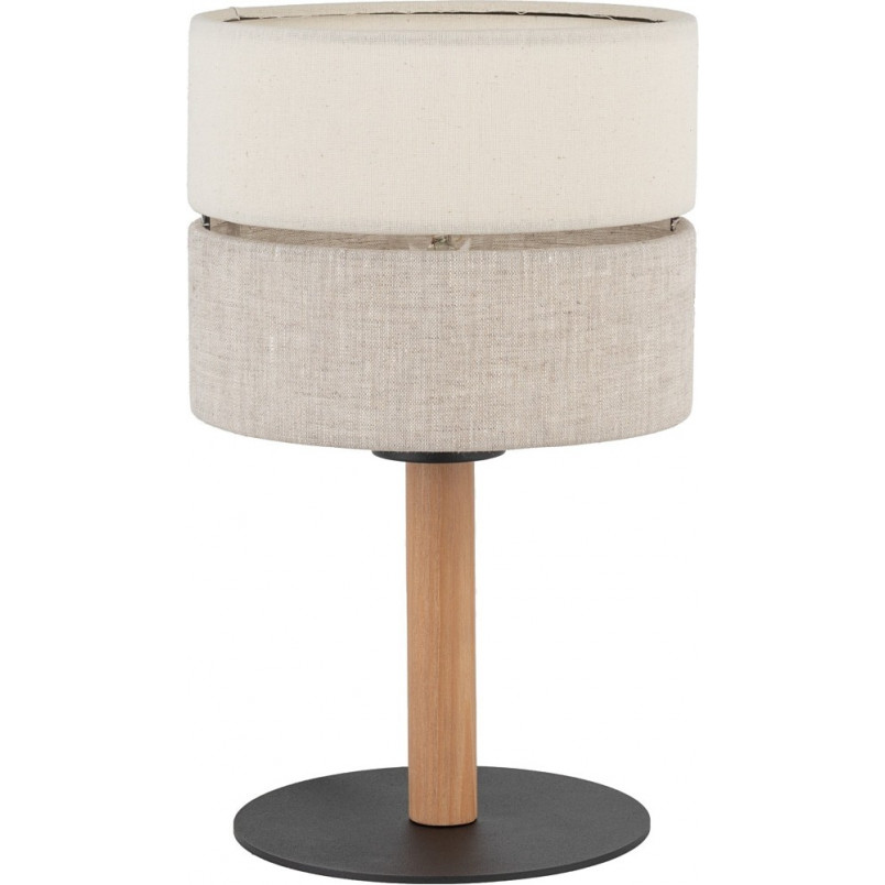 Lampka nocna szaro-beżowa TK Lighting - Rustykalny design