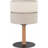 Lampka nocna szaro-beżowa TK Lighting - Rustykalny design