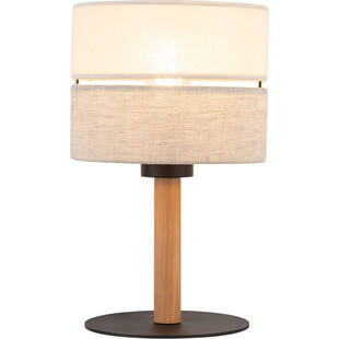 Lampka nocna z abażurem Eco szaro-beżowa TK Lighting