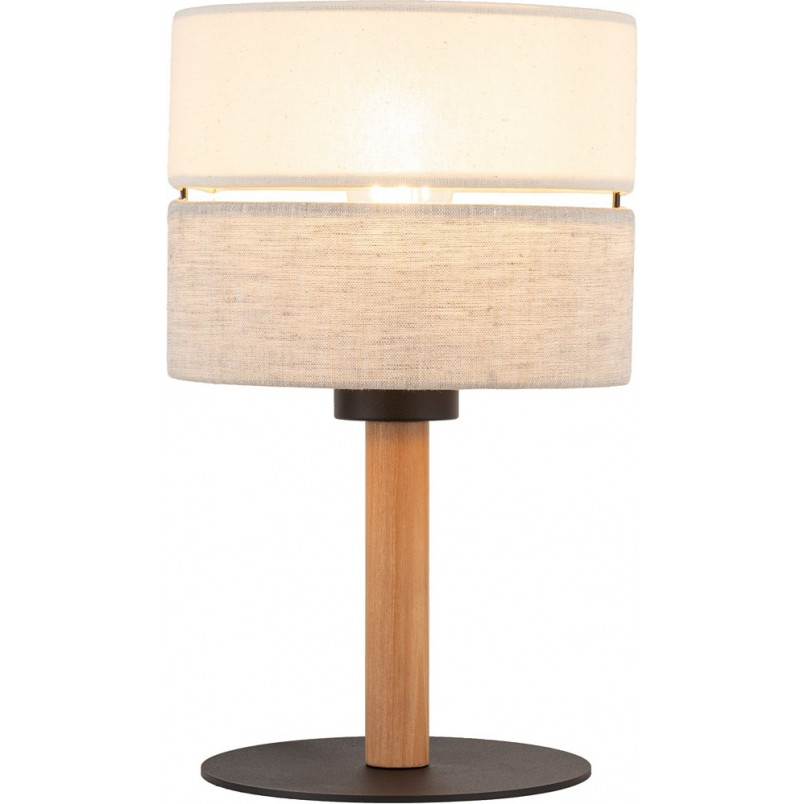 Lampka nocna szaro-beżowa TK Lighting - Rustykalny design