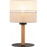 Lampka nocna szaro-beżowa TK Lighting - Rustykalny design