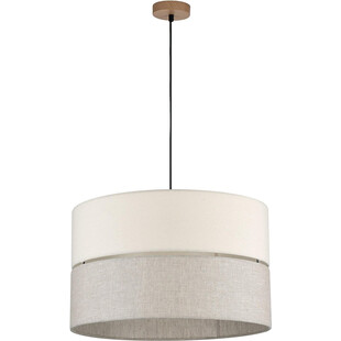 Lampa wisząca z abażurem Eco 50cm szaro-beżowa TK Lighting