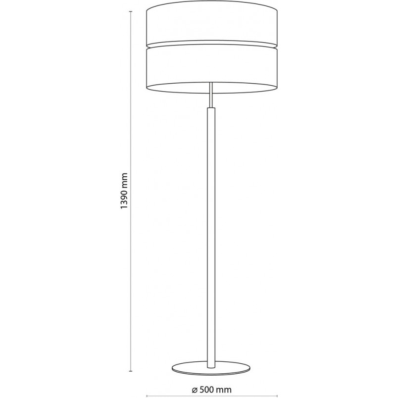 Lampa podłogowa z abażurem Eco 50cm szaro-beżowa TK Lighting