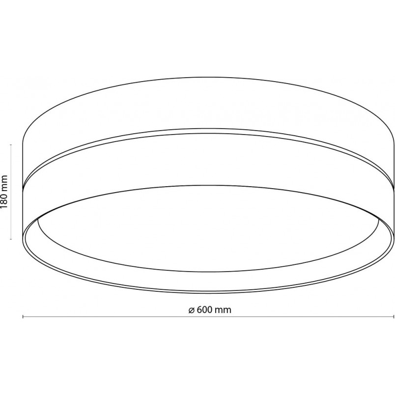 Plafon okrągły szaro-beżowy Eco 60cm | TK Lighting