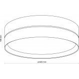 Plafon okrągły szaro-beżowy Eco 60cm | TK Lighting