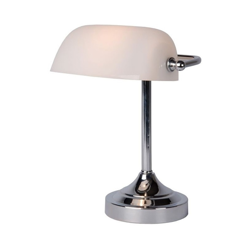 Lampa biurkowa Banker biała Lucide | Styl retro i vintage