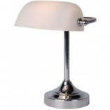 Lampa biurkowa Banker biała Lucide | Styl retro i vintage