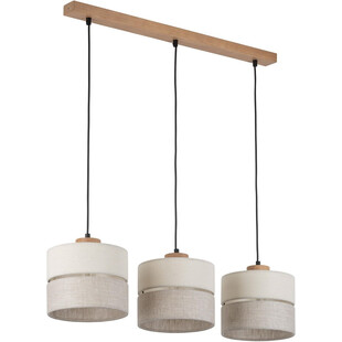Lampa wisząca z abażurami na listwie Eco III 77cm szaro-beżowa TK Lighting